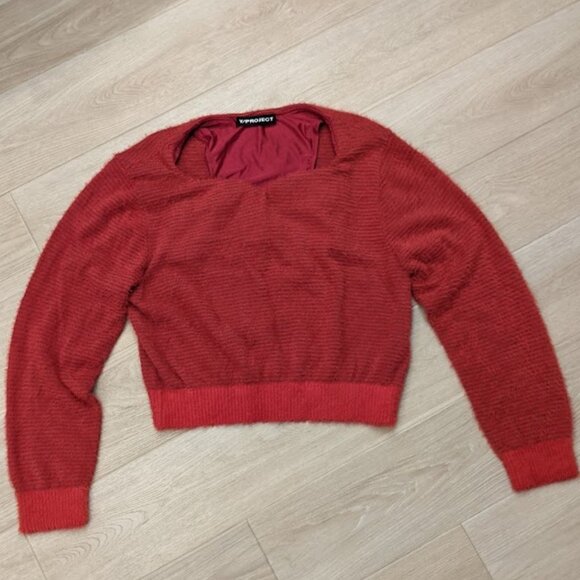 Y/Project Corset/Bra Sweater Red Very Soft Wool Knit Pullover In Red One Size - Picture 5 of 16